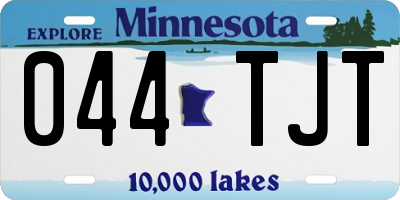 MN license plate 044TJT