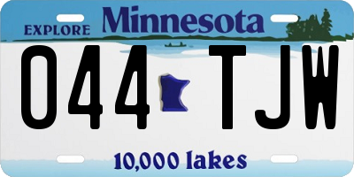 MN license plate 044TJW