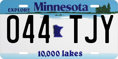MN license plate 044TJY
