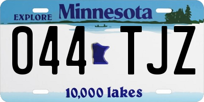 MN license plate 044TJZ
