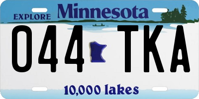 MN license plate 044TKA