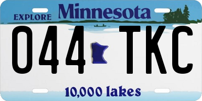 MN license plate 044TKC