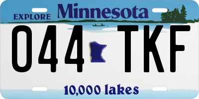 MN license plate 044TKF