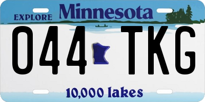 MN license plate 044TKG