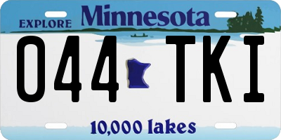 MN license plate 044TKI