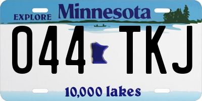 MN license plate 044TKJ