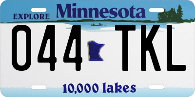 MN license plate 044TKL