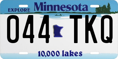 MN license plate 044TKQ
