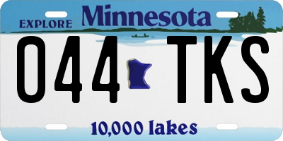 MN license plate 044TKS