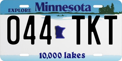 MN license plate 044TKT