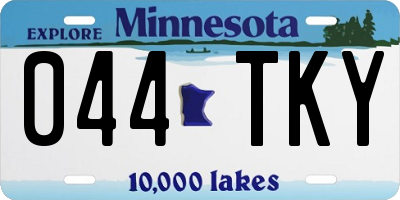 MN license plate 044TKY