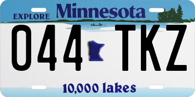 MN license plate 044TKZ