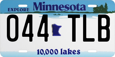 MN license plate 044TLB