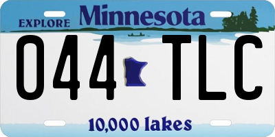 MN license plate 044TLC