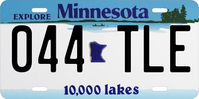 MN license plate 044TLE