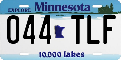 MN license plate 044TLF