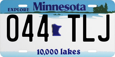 MN license plate 044TLJ