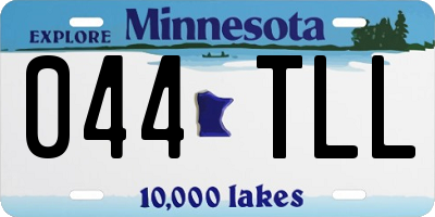 MN license plate 044TLL