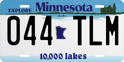 MN license plate 044TLM