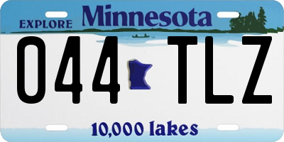 MN license plate 044TLZ