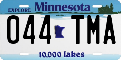 MN license plate 044TMA