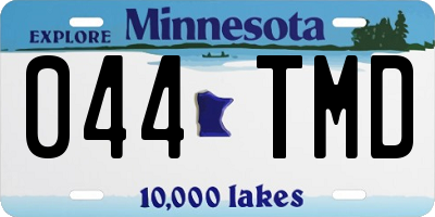 MN license plate 044TMD