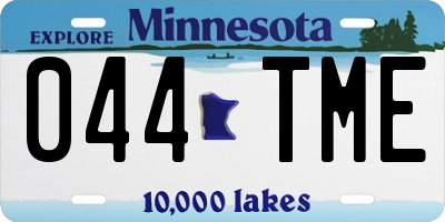 MN license plate 044TME