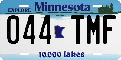 MN license plate 044TMF