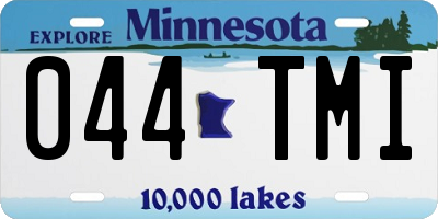 MN license plate 044TMI