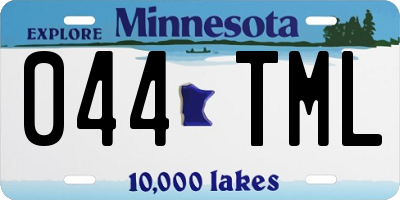 MN license plate 044TML