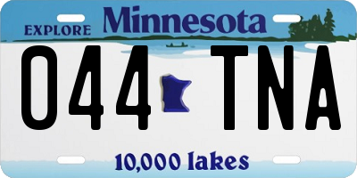 MN license plate 044TNA