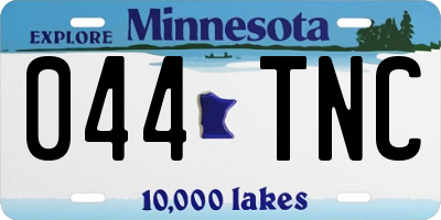 MN license plate 044TNC