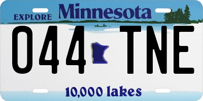 MN license plate 044TNE