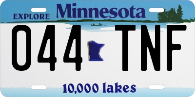 MN license plate 044TNF
