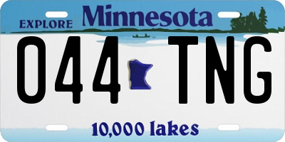 MN license plate 044TNG