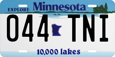 MN license plate 044TNI