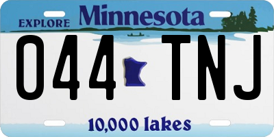 MN license plate 044TNJ