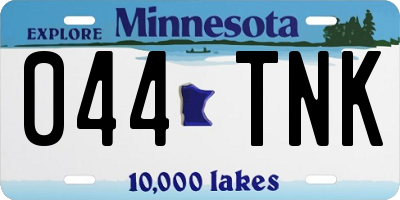 MN license plate 044TNK