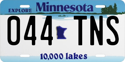 MN license plate 044TNS