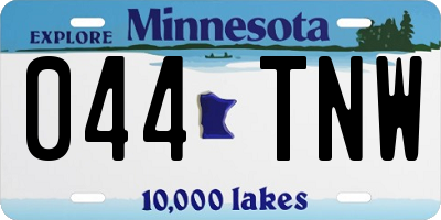 MN license plate 044TNW