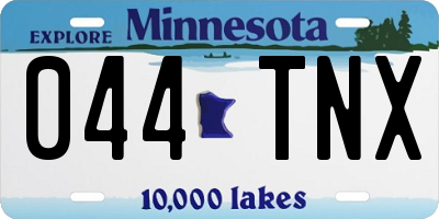 MN license plate 044TNX