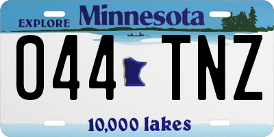 MN license plate 044TNZ
