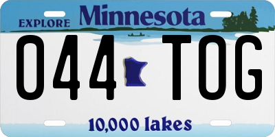 MN license plate 044TOG