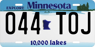 MN license plate 044TOJ