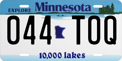 MN license plate 044TOQ