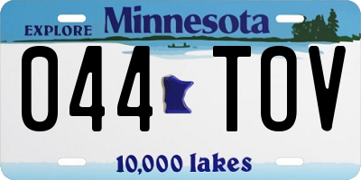 MN license plate 044TOV