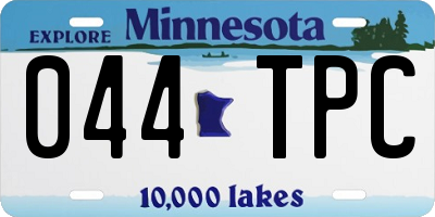 MN license plate 044TPC