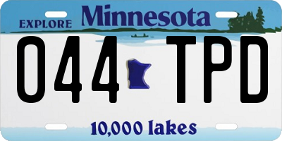 MN license plate 044TPD