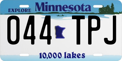 MN license plate 044TPJ