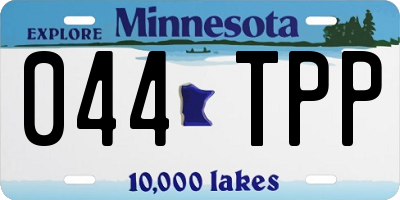 MN license plate 044TPP